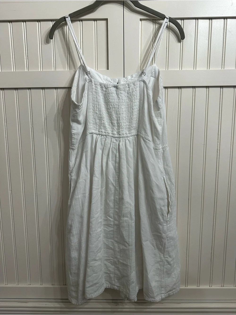 Universal Thread White Button-Down Midi Sundress